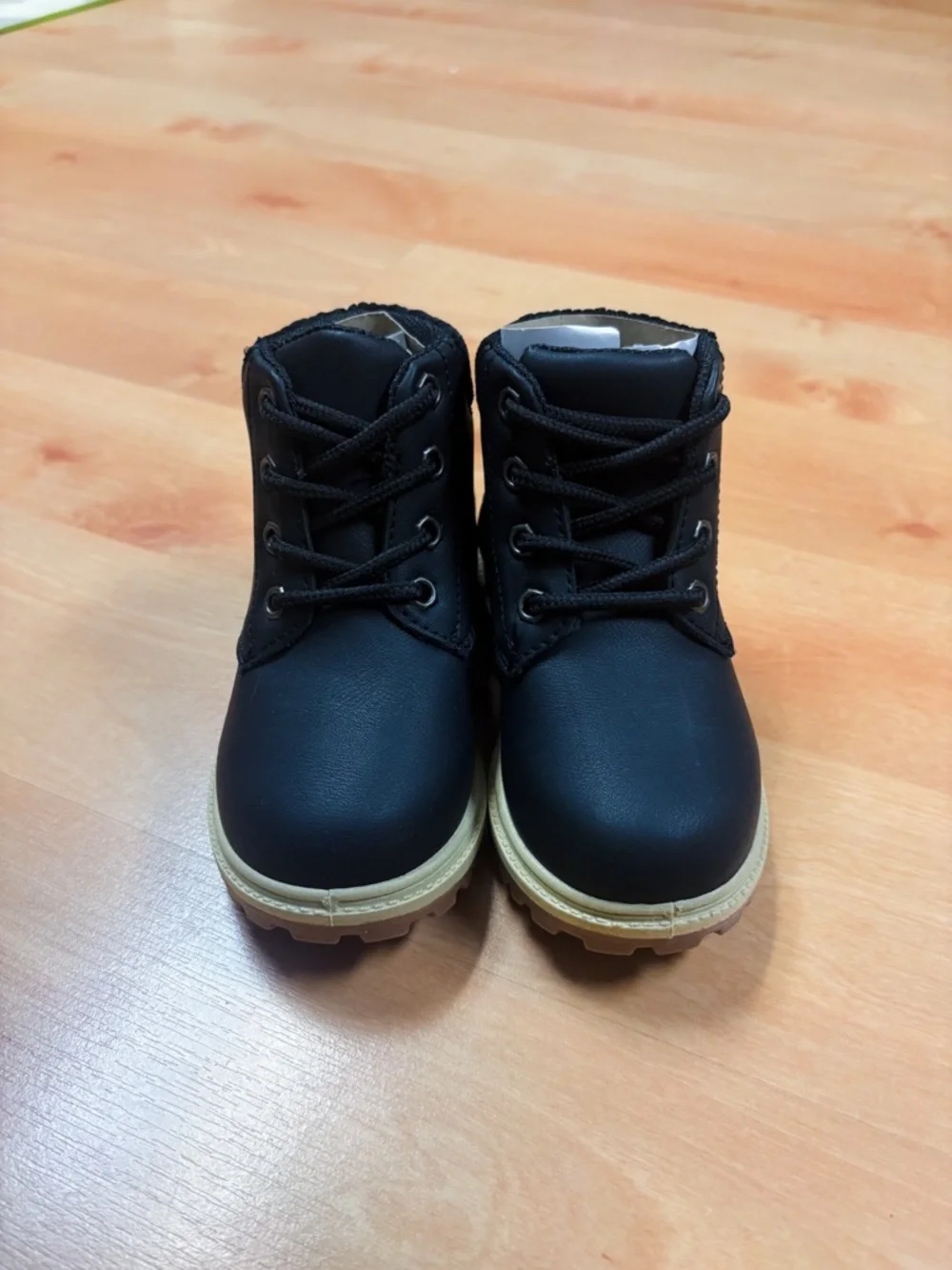 NWOT Fabkids Black Mountain Boot Lace Up Ankle Boots Toddler 7